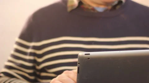 Using tablet Stock Footage 62560280