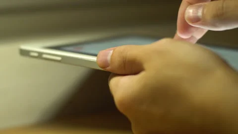 Using tablet Stock Footage 254498388
