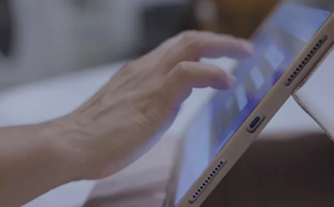 Using a Tablet Stock Footage 296483803