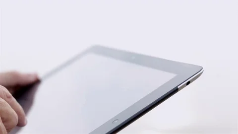 Using tablet in nature background. Stock Footage 70881877