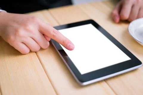 Using tablet pc Stock Photos