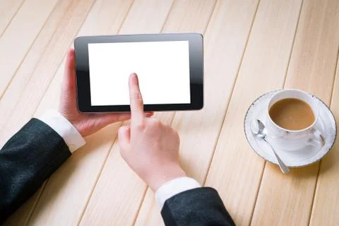 Using tablet pc Stock Photos