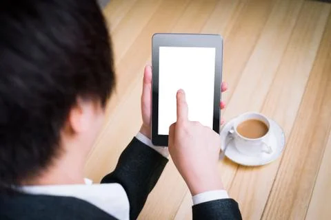 Using tablet pc Stock Photos