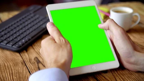 Using Tablet PC in Portrait Mode at Home. Causal Lifestyle. 4K (UHD) Stock Footage 118616453