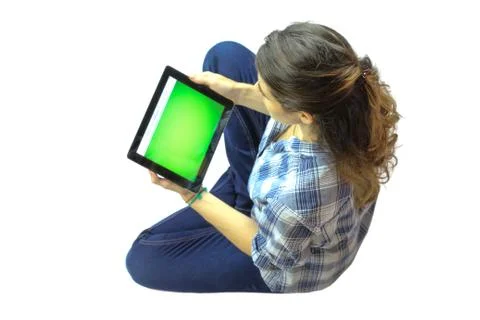 Using a tablet Stock Photos