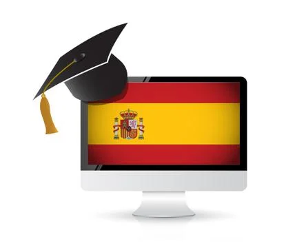 Using technology to learn the spanish language. イラスト素材