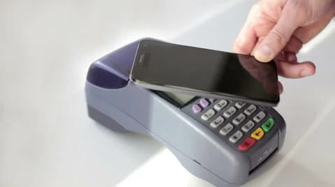 Using the Terminal and the Phone Man is Paying the Price Vídeo Stock 68915865