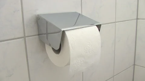 Using toilet paper Stock Footage 43895674