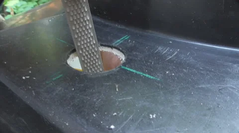 Using tools for carving Video stock 54019974