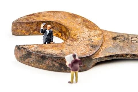 Using tools in the office Foto stock