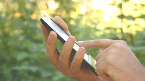 Using touch screen computer 動画素材 25844392