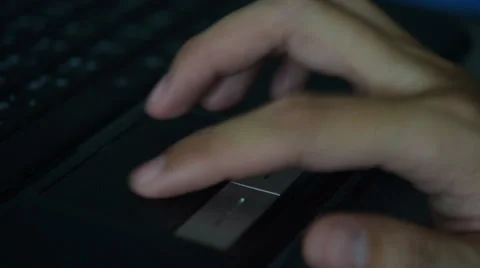 Using touchpad on laptop Stock Footage 39715149