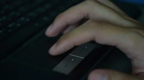 Using touchpad on laptop Stock Footage 39716453