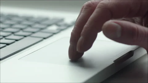 Using Touchpad of Laptop Stock Footage 60384298