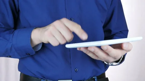 Using Touchscreen in Office Stock Footage 64051713