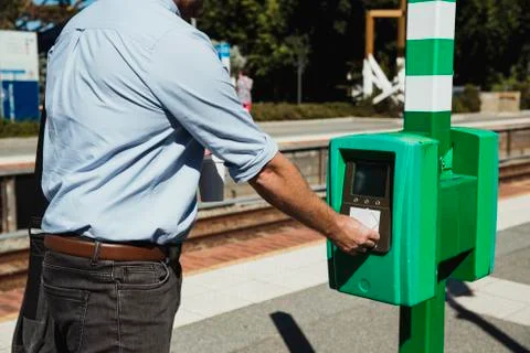 Using Train Ticket 写真素材