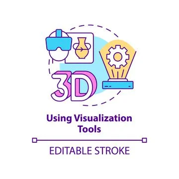 Using visualization tools concept icon イラスト素材