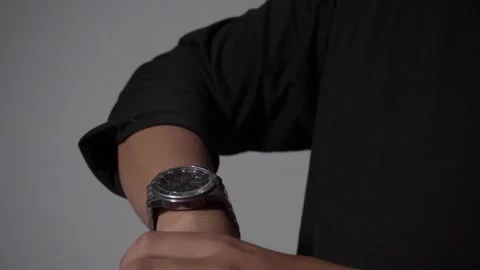 Using a watch Stock Footage 317291754