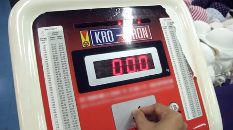 Using weight machine Stock Footage 60263966