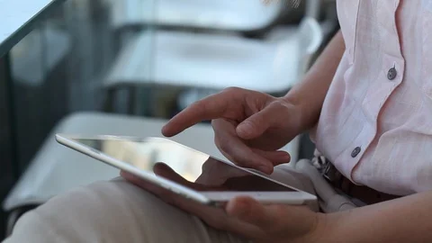 Using wi-fi internet on digital device gadget Stock Footage 98099712