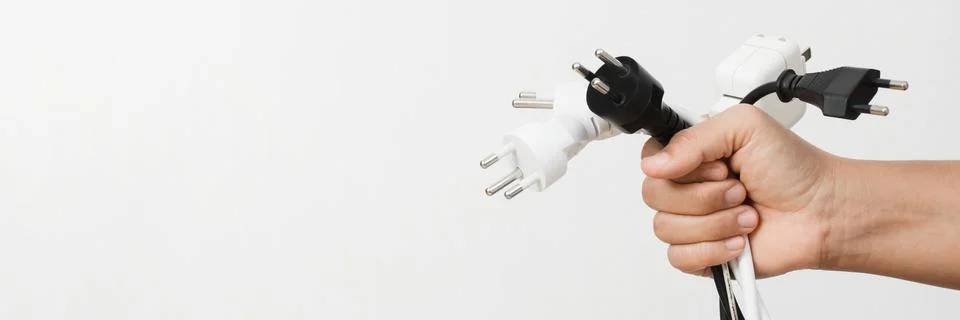 Using the wrong power plug also contributed to the occurrence of a short ci.. Stock Photos