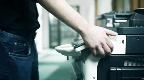 Using xerox printer Stock Footage 34479949