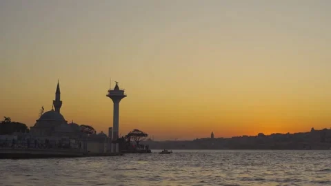 Uskudar at evening Stock Footage 145405738