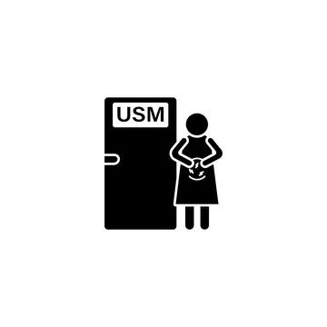 USM, pregnant, queue icon. Simple gynaecology icons for ui and ux, website or Illustrazione stock