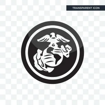 Usmc vector icon isolated on transparent background, usmc logo design Stock Illustration