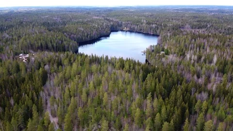 Usminjärvi lake Stock Footage 130858814