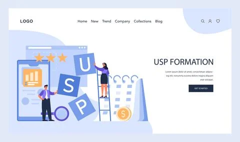 USP Formation concept. Flat vector illustration イラスト素材