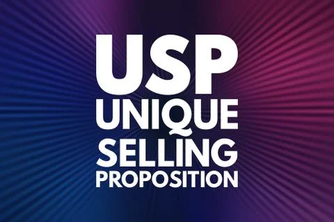 USP - Unique Selling Proposition acronym, business concept background Stock Illustration