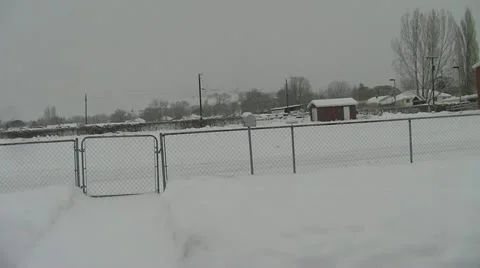 USPS mailman delivering in snow Stock Footage 18172302