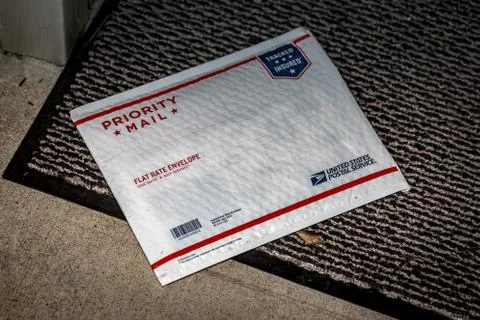 USPS Priority Mail envelope Stock Photos