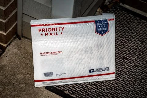 USPS Priority Mail padded envelope Stock Photos