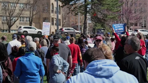 USPS Workers Protest DOGE Budget Cuts Stock Footage 304832878