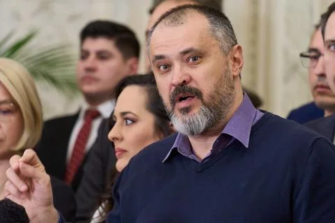 USR Position on the 2026 Budget, Bucharest, Romania 库存照片