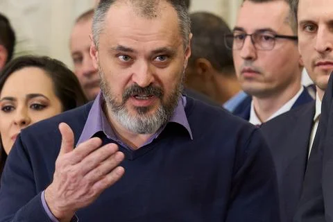 USR Position on the 2026 Budget, Bucharest, Romania 库存照片
