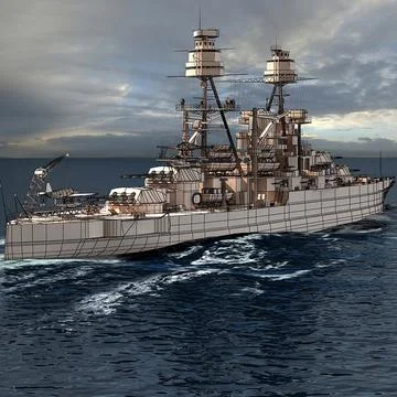 USS Arizona ~ 3D Model ~ Download #91387882 | Pond5