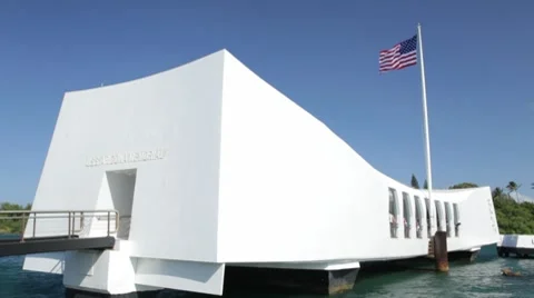 USS Arizona Memorial, Pearl Harbor, Hawaii Stock Footage