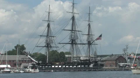 USS Constitution in Boston 動画素材 8521163