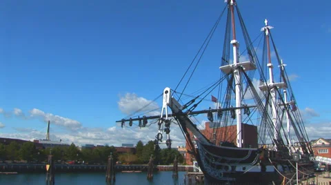 The USS Constitution Loop Stock Footage 38764732