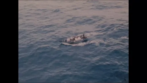 USS Durham Assists in Evacuation of South Vietnamese Refugees - 1975 Stock Footage 100164004