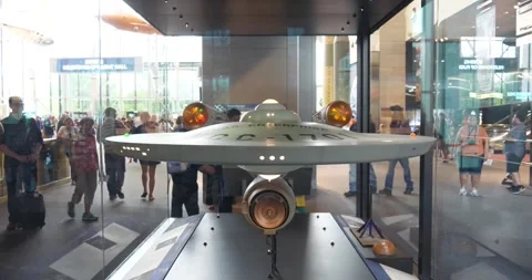 USS Enterprise Model at Smithsonian Museum Stock Footage 342459908