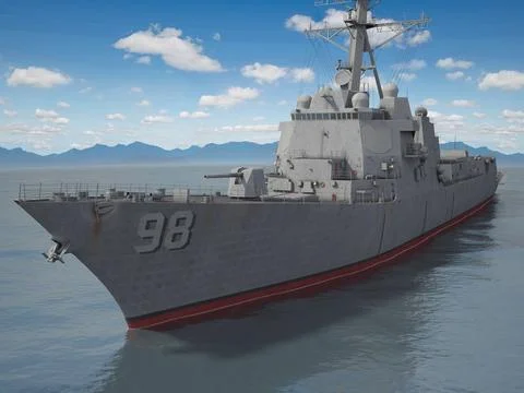 USS Forrest Sherman DDG98 Destroyer 3D Model