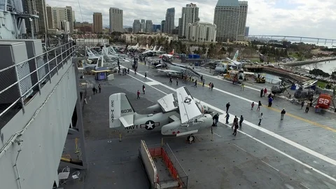 USS Midway Stockbeeldmateriaal 86019976