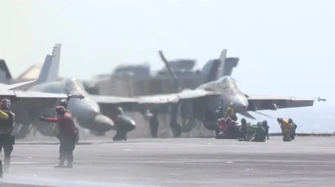 USS Nimitz aircraft carrier Flight Operations Stock Footage 34536891
