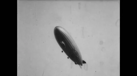 USS Shenandoah airship flying in sky Stock Footage