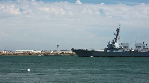 USS Sterett DDG-104 guided missile destroyer San Diego HD 9230 Stock Footage 28838279