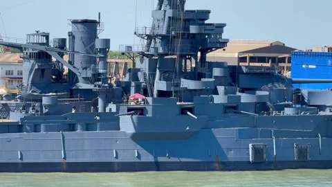 USS Texas BB-35 battleship (footage 2 of 5) Stock Footage 335109704